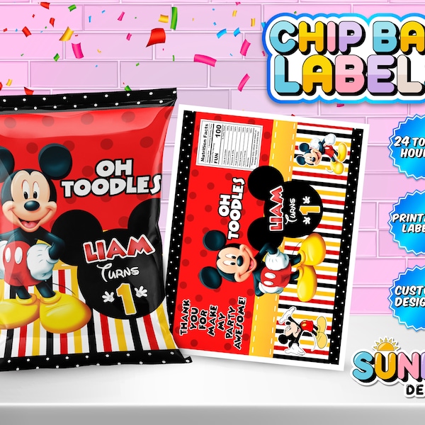 Mickey Mouse Chip Bag Treats - Etsy