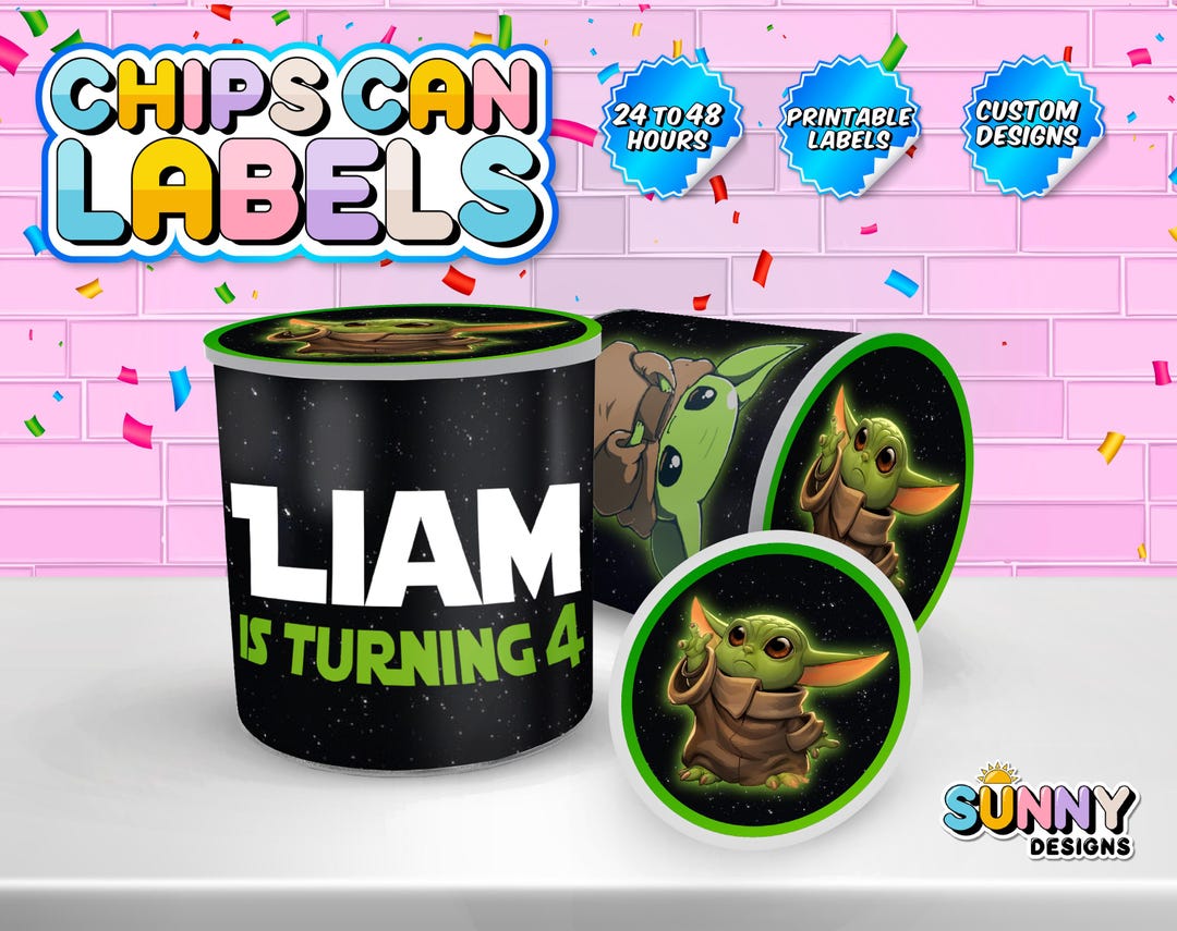 Baby Yoda Chips Can Labels Baby Yoda Party Treats Baby Yoda Party ...
