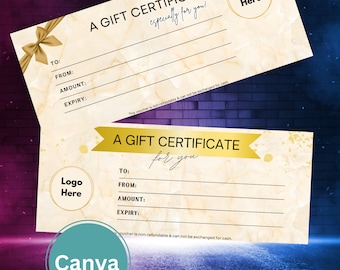 Carte-cadeau imprimable | Photographie de chèque-cadeau | Bon cadeau modifiable | Bon cadeau à téléchargement immédiat | Modifier la carte | Modèle de coupon