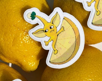 Sticker gele Pikmin-citroen
