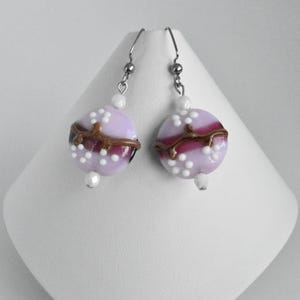 Pendientes colgantes de cristal soplado: Gotas de cristal checo Willow