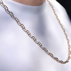 Handmade solid gold Anchor chain