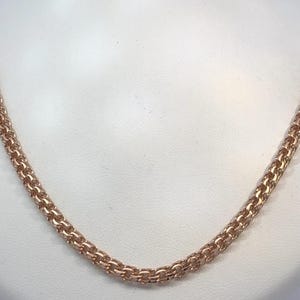 3.8-4mm width Handmade Bismarck Garibaldi chain 14k or 18k solid gold.