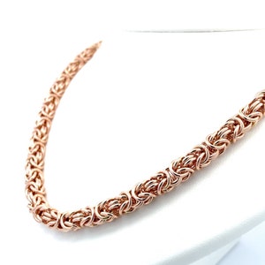 Handmade Byzantine chain 14k or 18k solid gold.