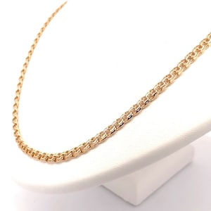 Handmade Bismarck Garibaldi chain 14k or 18k solid gold.