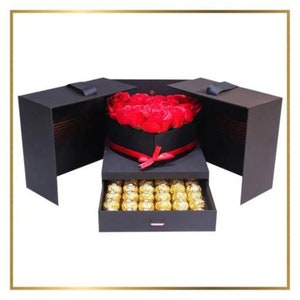 Full of Love | Valentine&#39;s Day Gift for Her | Home Decor Present | Christmas Gift | Box of Forever Rose | Birthday Gift | Holiday Present