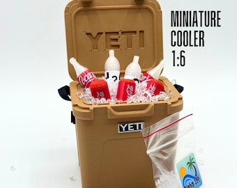 Mini Cooler Roadie, Hard Plastic Desk Decor, Tiny Cooler Gift, Collectible Accessory