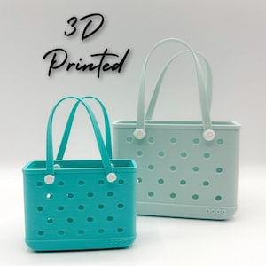 Mini Bogg Bag Accessory, Doll Size Tote, Hard Plastic Mini Bag, Bag Charm Insert, Purse Decor