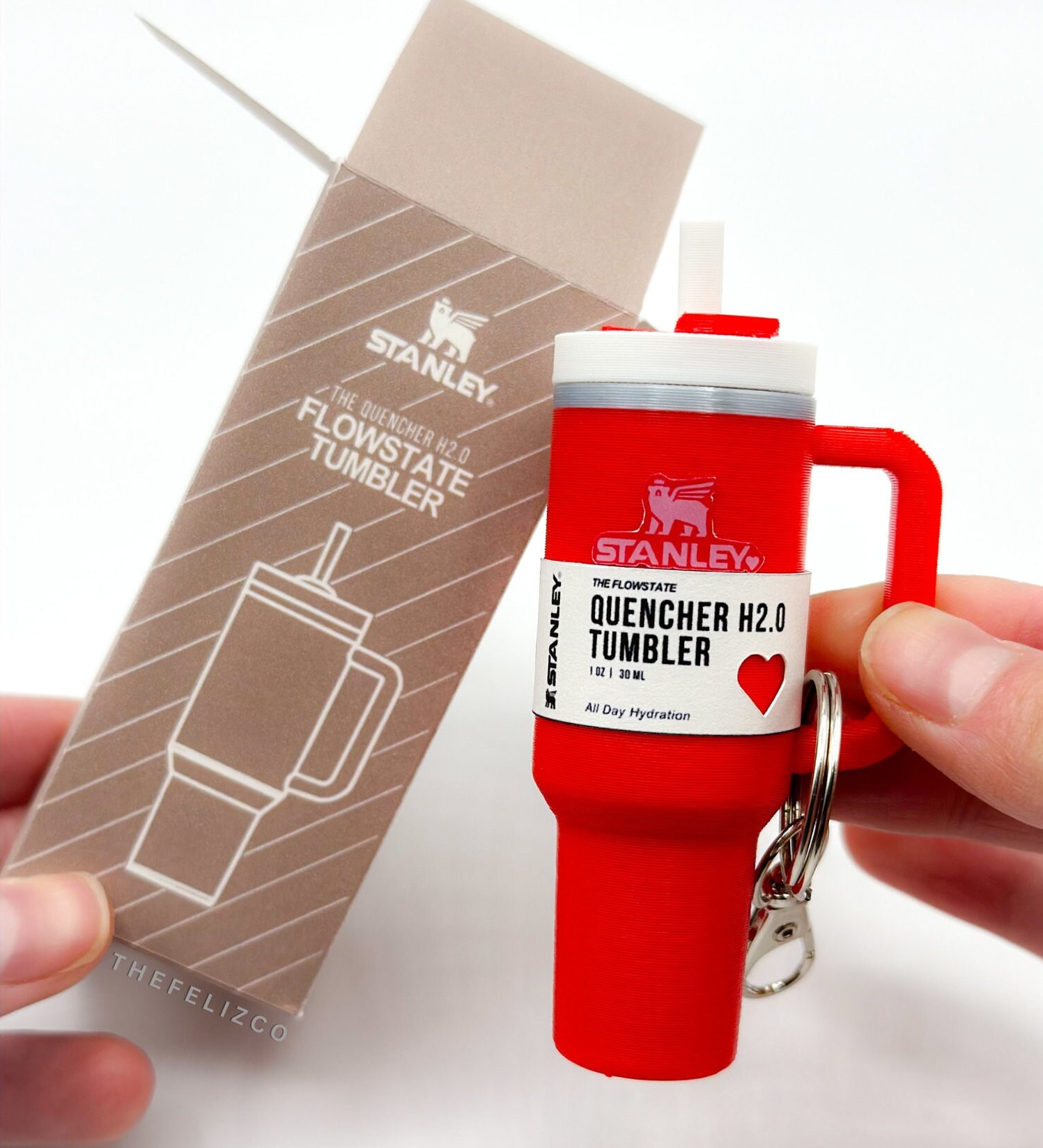 Miniature Valentine Stanley Tumbler Keychain | Chapstick Holder - Etsy