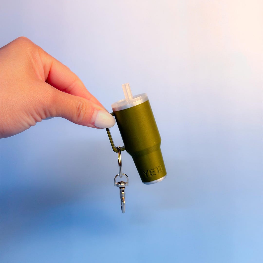 Tumbler Handle Keychain, Mini Cup Charm, Bag Accessory, Travel