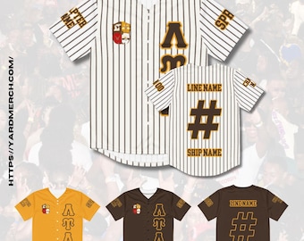 Lambda Upsilon Lambda gesublimeerd honkbalshirt – Gepersonaliseerde Griekse kleding voor Broederschap Pride