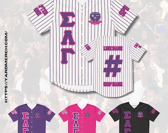 Sigma Lambda Gamma Sublimated Baseball Jersey – Personalized Greek Apparel for Sorority Pride