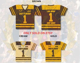 Custom Iota Phi Theta Fraternity Football Jersey | Greek Letter Apparel | Brown & Gold Game Day Shirt | Yard Merch Collegiate Gear