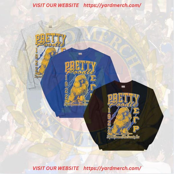 Sigma Gamma Rho Vintage Pretty Poodle Sweatshirt – Screen Printed Retro Crewneck