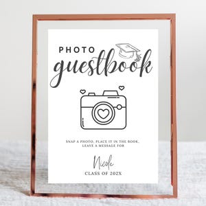 Photo Guestbook Sign Graduation Polaroid Guest Book Sign Graduation Party Decor Grad Party Guest Book 2025 Guest Photo Book Sign Editable