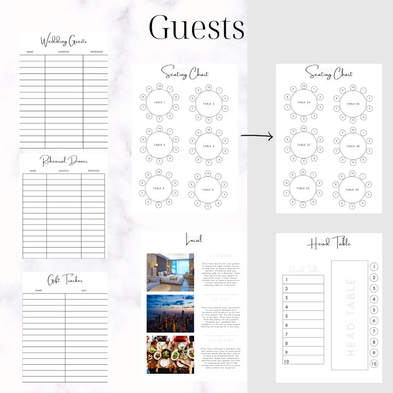 Wedding Planner Book, Wedding Planning Checklist, Wedding Itinerary ...