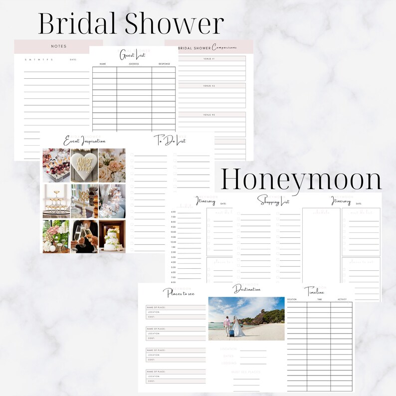 Wedding Planner Book, Wedding Planning Checklist, Wedding Itinerary ...