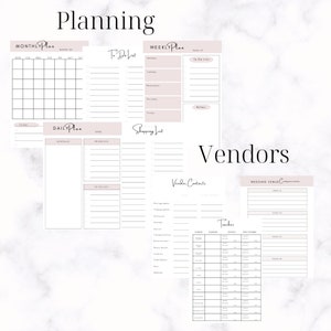 Wedding Planner Book, Wedding Planning Checklist, Wedding Itinerary ...