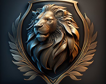 Photo Golden Lion Logo PNG SVG