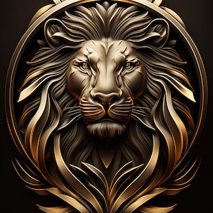 Golden Lion Logo PNG SVG Transparent