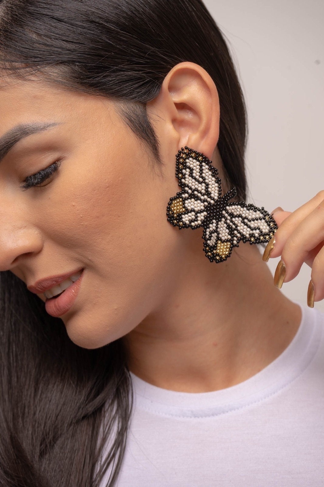 Gucci Women Statement Butterfly Earrings (3.410 HRK) ❤ liked on Polyvore  featuring jewelry, earrings, gol… | Monarch butterfly jewelry, Butterfly  earrings, Earrings