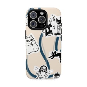 Cute Cat Phone Case, Kawaii Animal Case, Cat Lover Gift, Unique Phone Accessory, Fun Cat Design, Birthday Gift