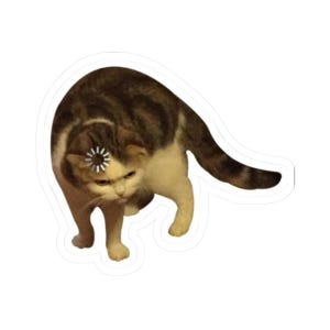 Funny Cat Sticker - Cute Animal Lover Gift, Laptop Decal, Cat Mom Sticker, Whimsical Home Decor, Unique Gift Idea