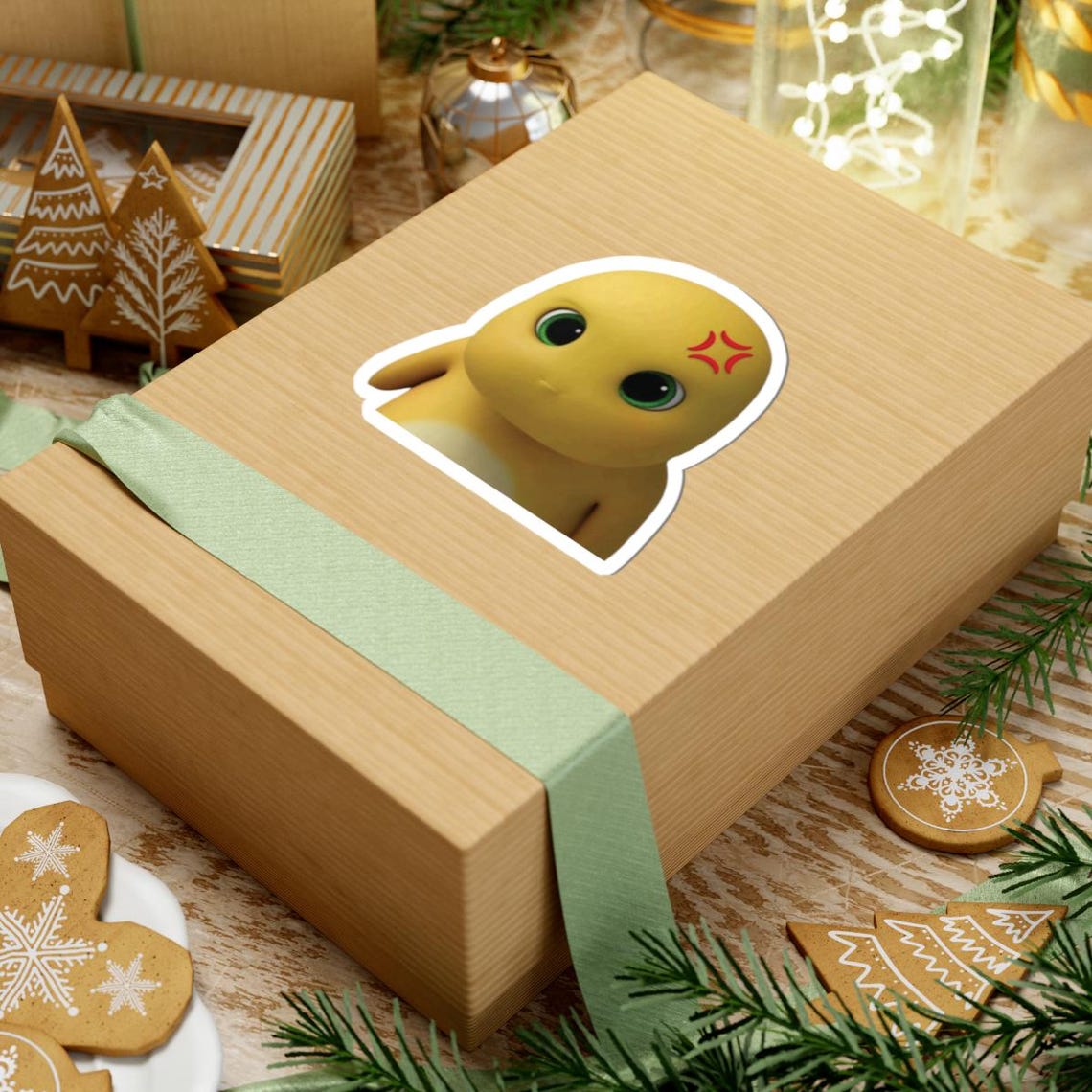 Yellow Creature Sticker Nailong Angry Yellow Creature Sticker | Kiss-cut Vinyl Sticker - Etsy