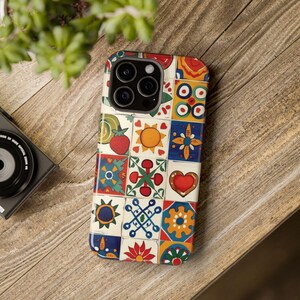 Vibrant Patterned Phone Case | Artistic Impact-Resistant Cover | Colorful Gift for Art Lovers, Phone Accessory, Unique Mobile Case