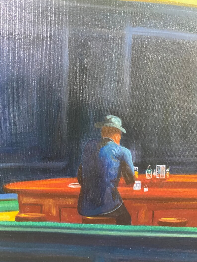 Nighthawk by Edward Hopper Reproduce Oil Painting Masterpiece Etsy