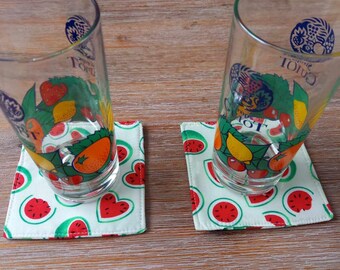 Square coasters - coasters, coaster set, handmade,