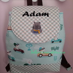 Sac à dos enfant personnalisé - fait main - sac à dos maternelle - sac à dos crèche - sac goûter - cadeau anniversaire - sac à doudou