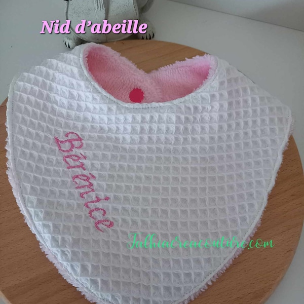 Bavoir bandana nid d'abeille - bavoir absorbant  - bavoir bandana - foulard bébé - éponge - double gaze - article bébé - naissance, R102