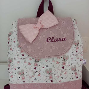 Sac à dos enfant personnalisé - fait main - sac à dos maternelle - sac à dos crèche - sac goûter - cadeau anniversaire - sac à doudou