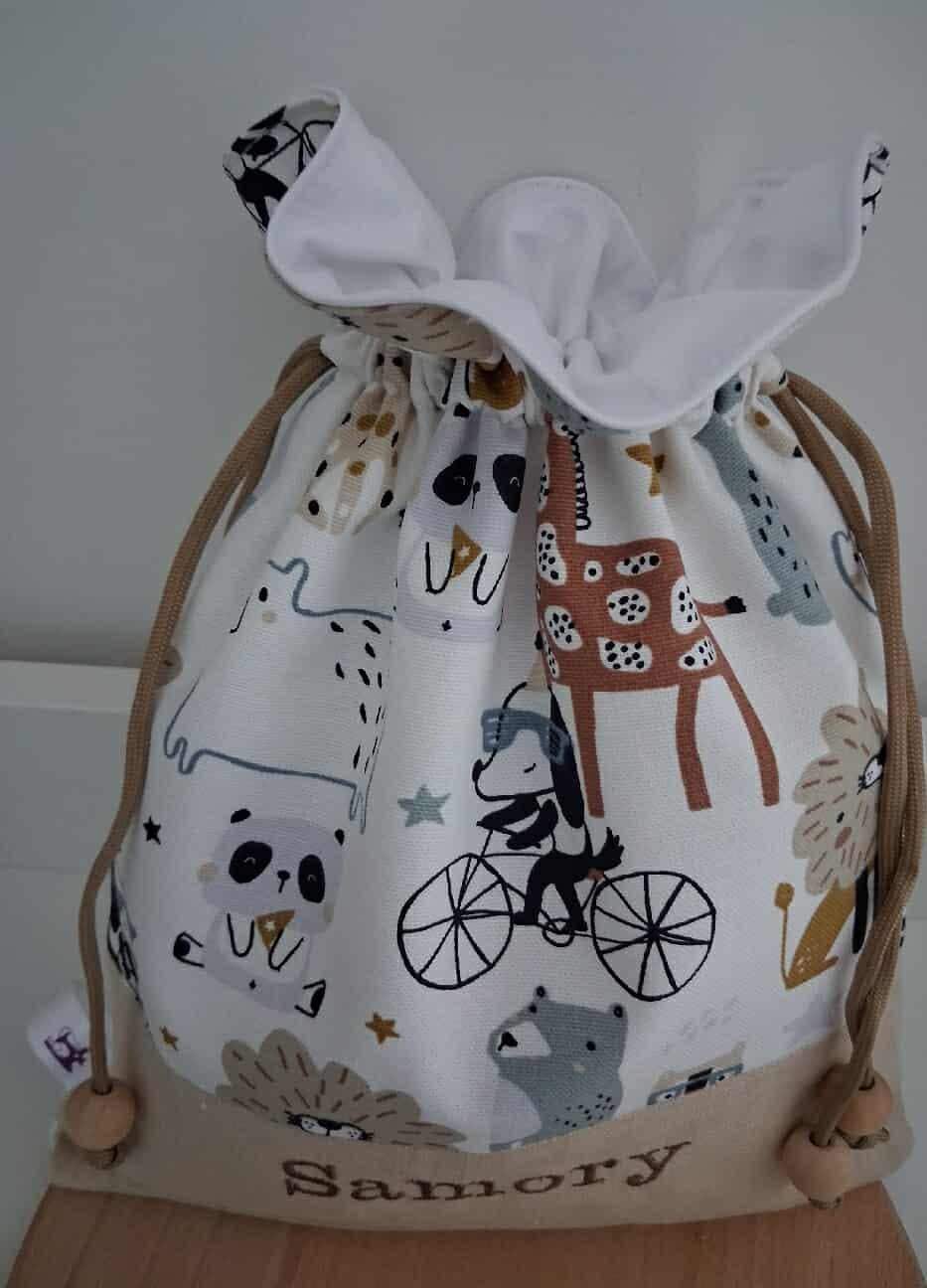 Sacchetta Cambio Asilo Wet Bag Impermeabile Riutilizzabile - 2 Pezzi 33x28 Cm, Doppia Cerniera, Per Pannolini, Costumi, Viaggi Organizer Impermeabile Doppio Scomparto