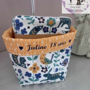 Personalisierter Feuchttücherkorb - handgefertigte Kreation - leere Tasche - Aufbewahrungskorb - Tragetasche - Baumwollquadrat - Babytücher