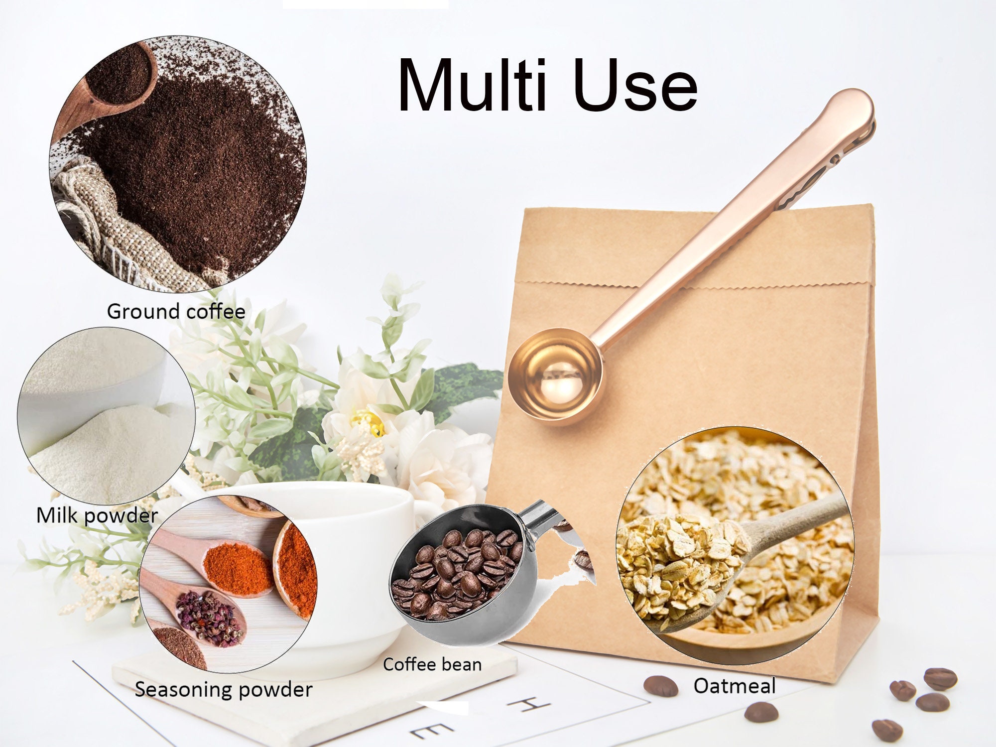 Personalized Coffee Scoop Sealing and Clip 2 in 1 Coffee Etsy