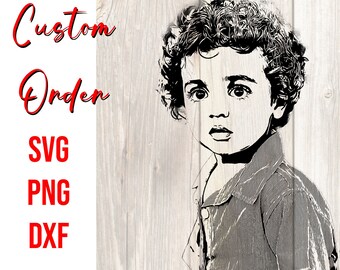 Convert Photo to SVG cut file | Custom SVG Portrait | Face SVG | Converted Vector Personalized svg cut files | Cricut Silhouette