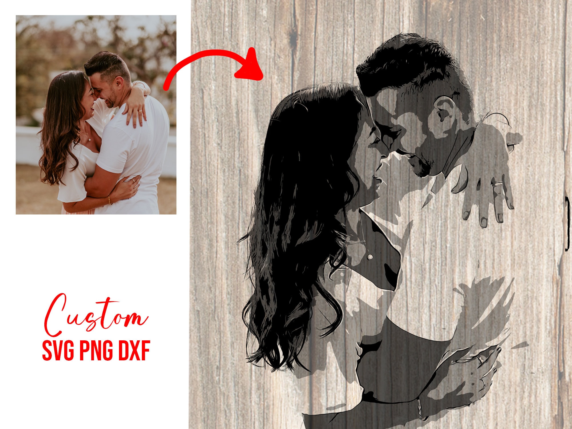 Convert photo to svg cut file custom svg portrait face svg converted