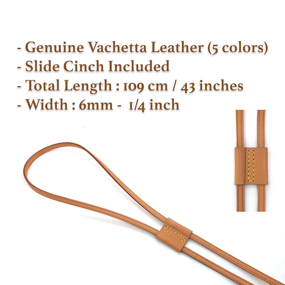 Leather Drawstring Cord replacement w/cinch for NOE PM GM Montsouris bag  handbag