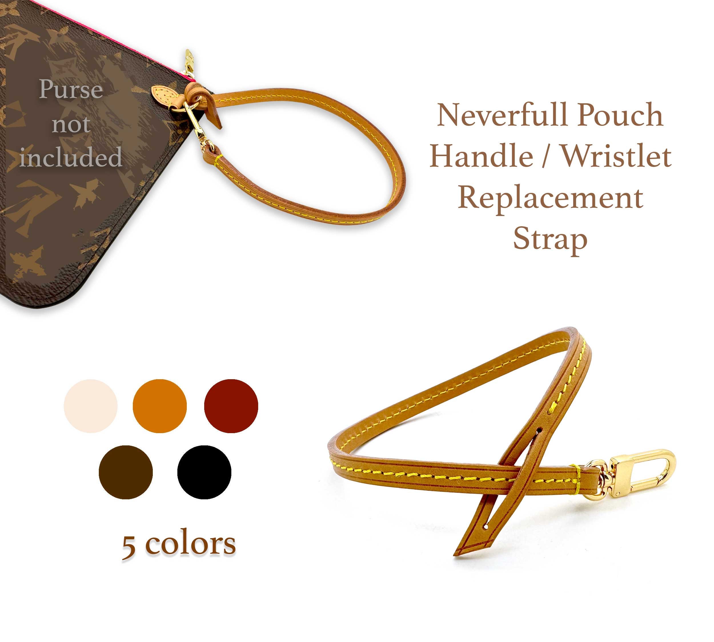 Neverfull Pochette Pouch Ring Hook and Gold Chain Strap GM MM 