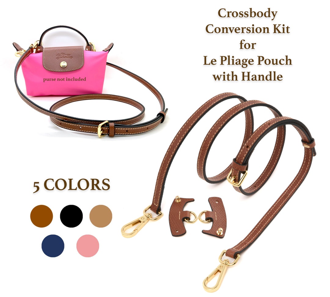 Leather Crossbody Conversion Kit for Le Pliage Pouch With 