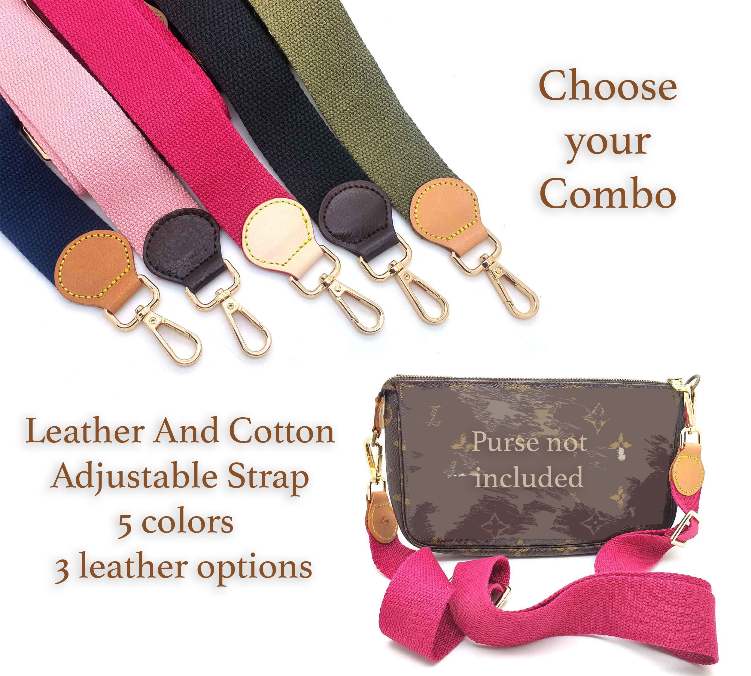 Louis Vuitton Crossbody strap with purse Pink Cloth ref.791382 - Joli Closet