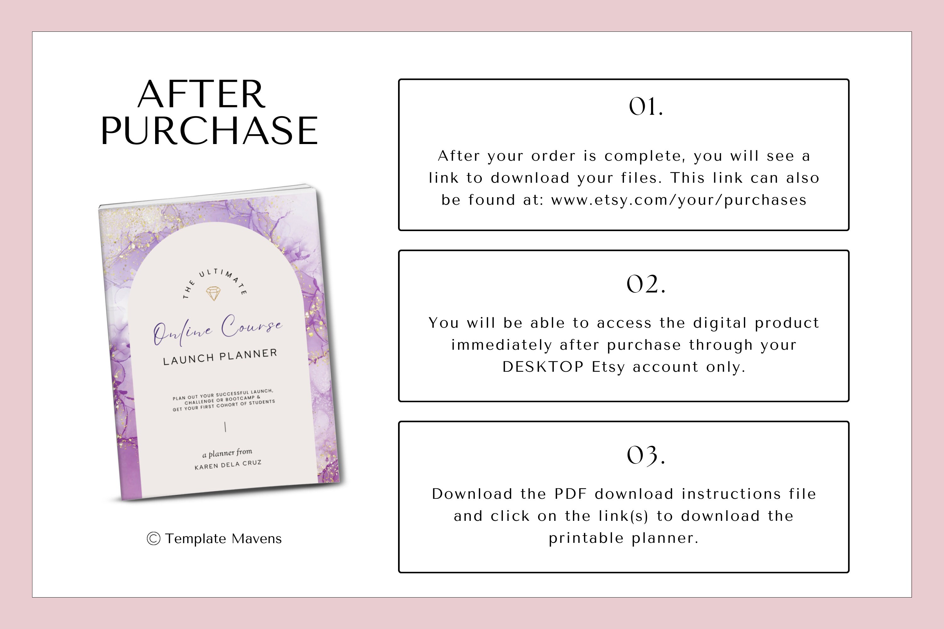 Course Creator Launch Planner | Printable Online Course Planner ...