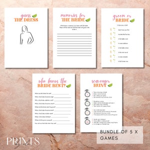 Final Fiesta Bachelorette Games Bundle Canva Template, Final Fiesta Bach, Editable Games x 5, Canva Templates