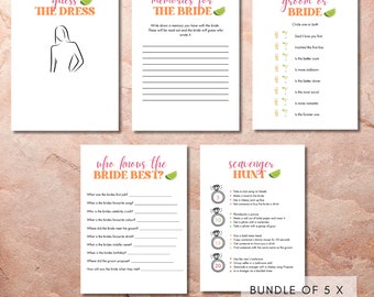 Final Fiesta Bachelorette Games Bundle Canva Template, Final Fiesta Bach, Editable Games x 5, Canva Templates