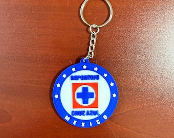 Cruz Azul La Máquina Celeste Keychain – Llavero 3D | Soccer Fan Gift- Hot Sale Regalo Perfecto Futbol Mexico Liga MX