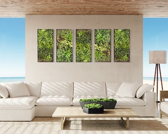 Exterior Green Wall Panels by Moss Art Installations - Artificial Wall Garden Decor