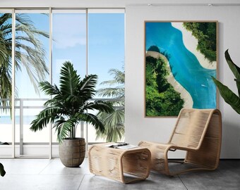 Coastal Wall Art: Sand, Moss & Resin - The Beach Meadows