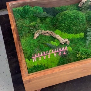 Moss Art Coffee Table Botanical Garden Art Handcrafted and Designed by Moss Art Installations Custom Piece